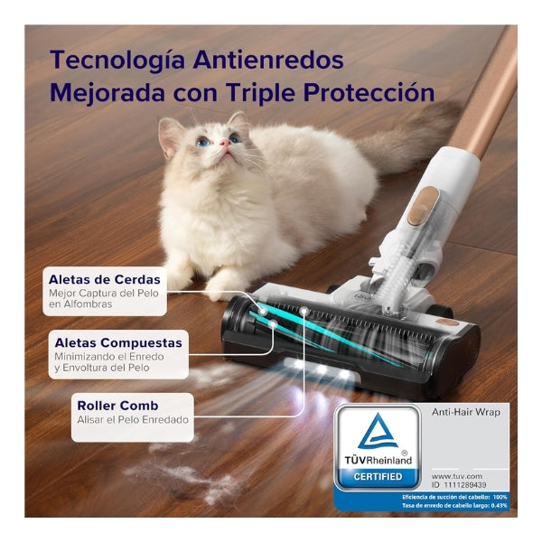 Aspiradora sin Cable 4 en 1 potente y ligera con Tecnología Antienredos®