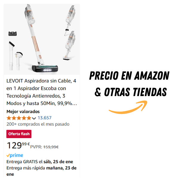 Aspiradora sin Cable 4 en 1 potente y ligera con Tecnología Antienredos®